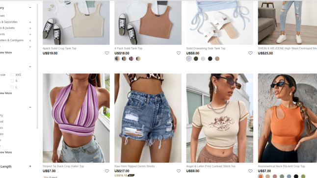 Shein apparel deals